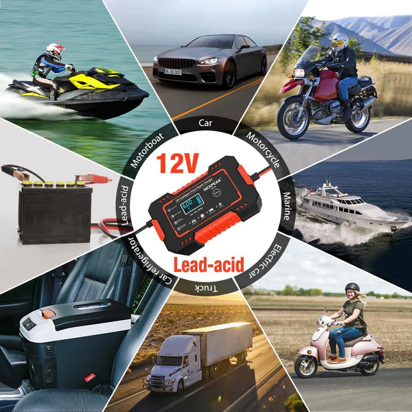 ⚡“¿Sin batería? ¡Cárgala en minutos con el 12V Inteligente!”  Cargador Inteligente de Batería 12v