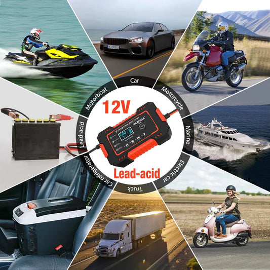 ⚡“¿Sin batería? ¡Cárgala en minutos con el 12V Inteligente!”  Cargador Inteligente de Batería 12v